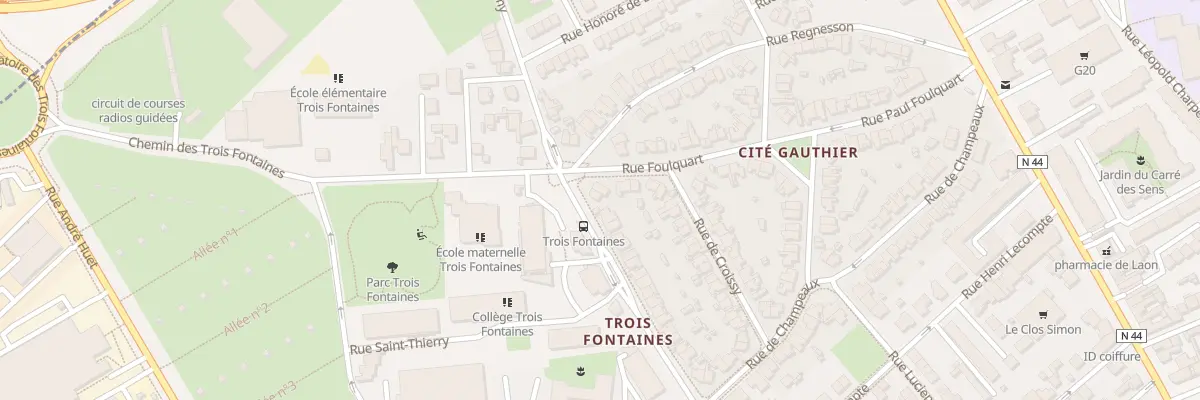 Plan du 308 Rue P Vaillant Couturier à Reims
