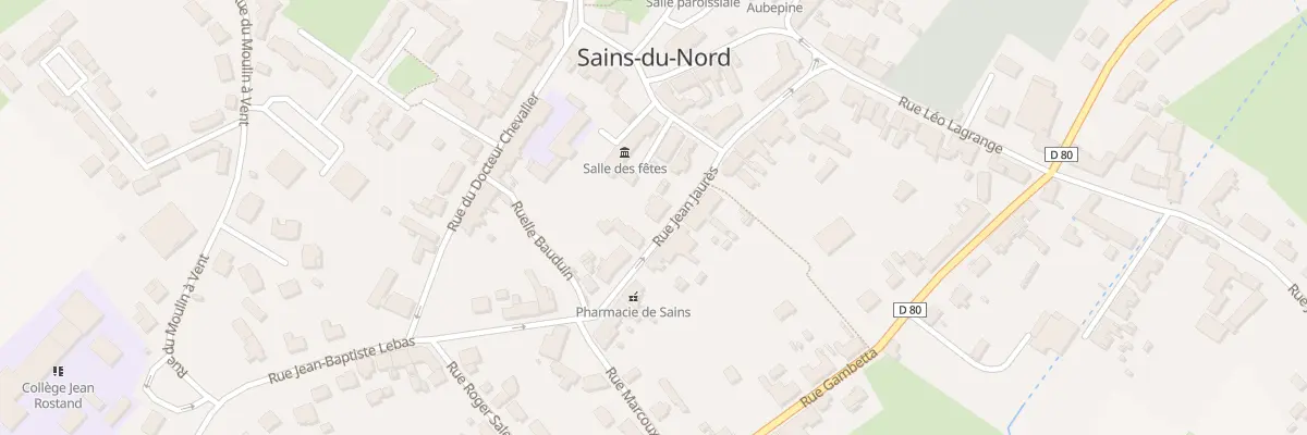 Plan du 17 Rue Jean Jaurès à Sains-du-Nord