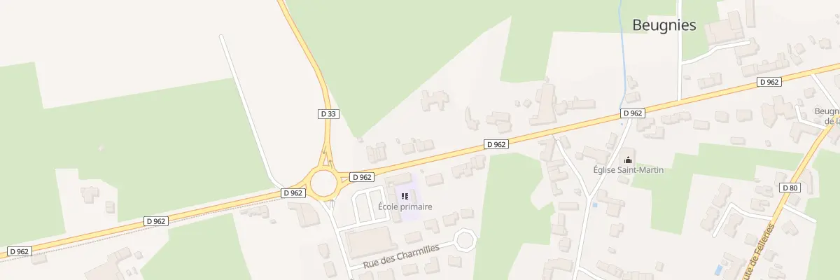 Plan du 87 N Rte Nationale à Beugnies