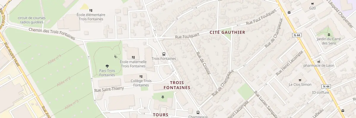 Plan du 300 Rue P Vaillant Couturier à Reims