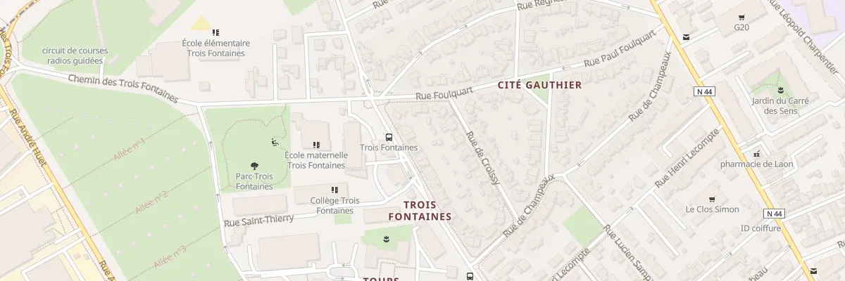 Plan du 302 Rue P Vaillant Couturier à Reims