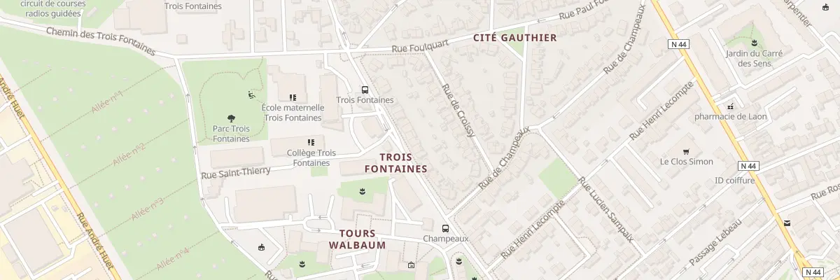 Plan du 288 Rue P Vaillant Couturier à Reims