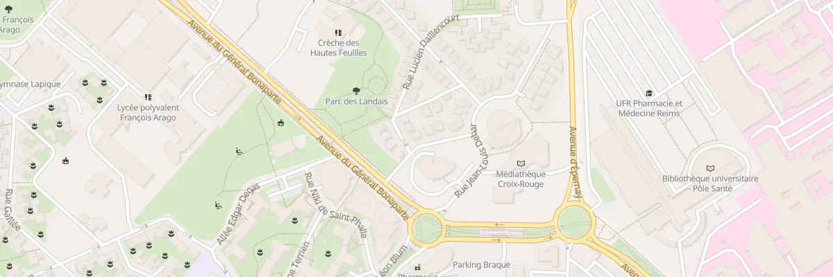 Plan du 22 Rue Lucien Daillencourt à Reims