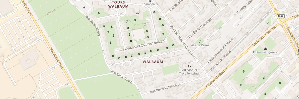 Plan du 37 Rue Lt Colonel Simonin à Reims