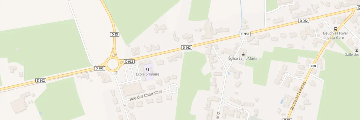 Plan du 52 N Rte Nationale à Beugnies
