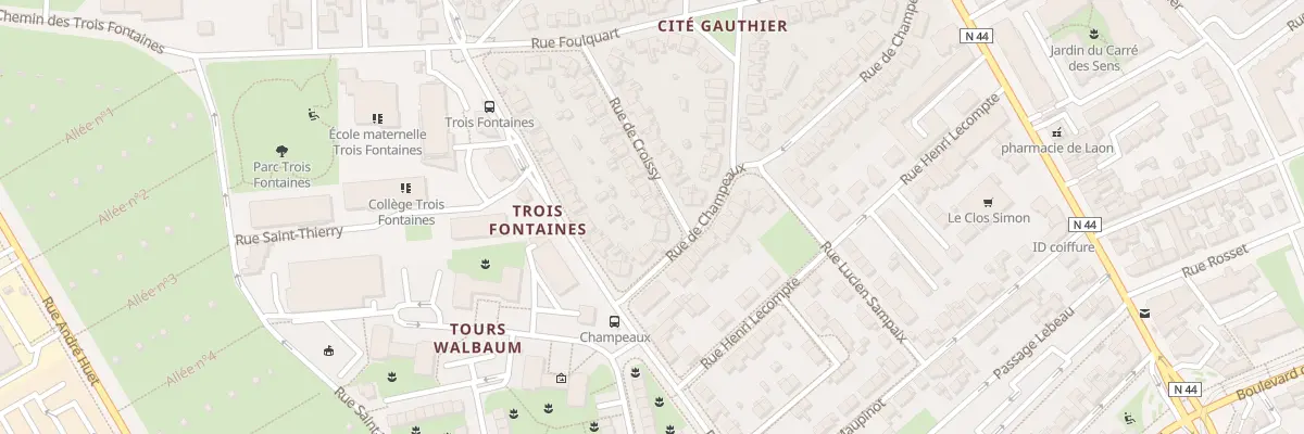 Plan du 3 Rue de Croissy à Reims