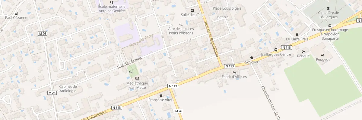 Plan du 8 Rue de la Chicane à Baillargues