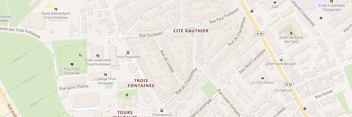 Plan du 10 Rue de Croissy à Reims