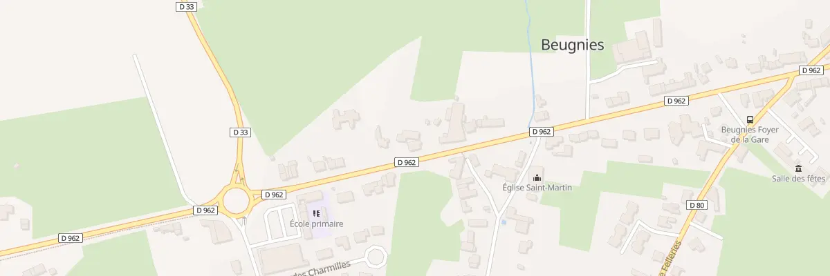 Plan du 79 N Rte Nationale à Beugnies