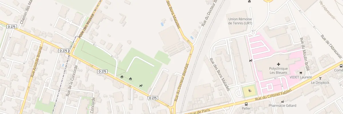 Plan du 3 Rue Docteur Bienfait à Reims