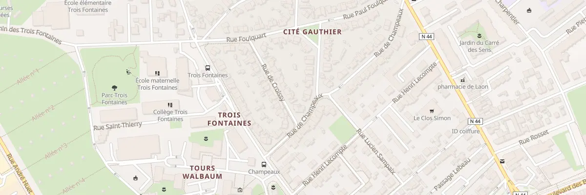 Plan du 4 Rue de Croissy à Reims