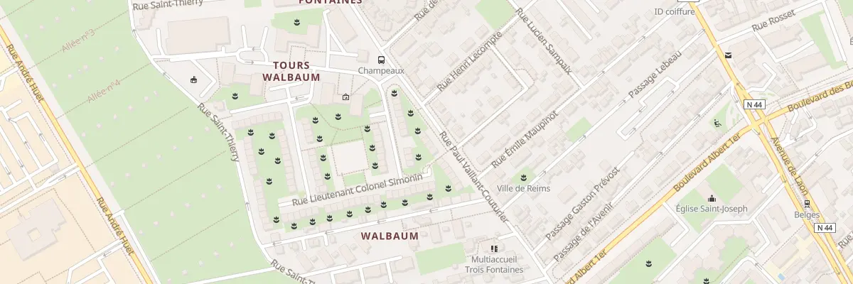 Plan du 243 Rue P Vaillant Couturier à Reims