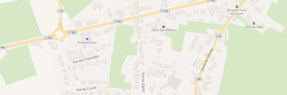 Plan du 8 Rue de l’Eglise à Beugnies