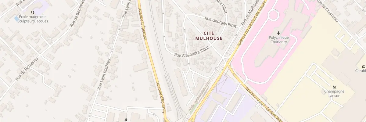 Plan du 4 Rue Alexandre Ribot à Reims
