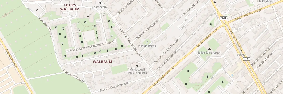 Plan du 246 Rue P Vaillant Couturier à Reims