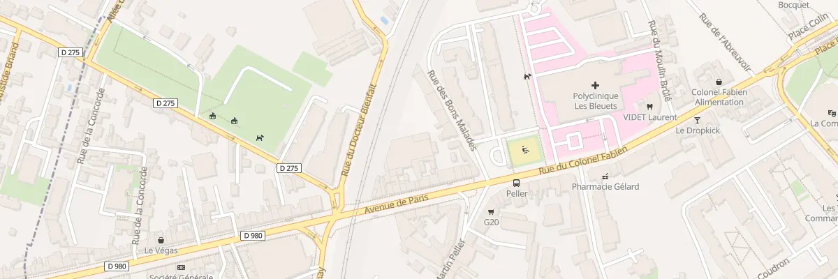 Plan du 16 Av de Paris à Reims