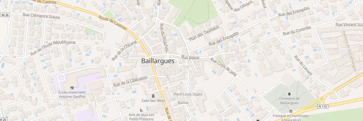 Plan du 1 Rue des Remparts à Baillargues