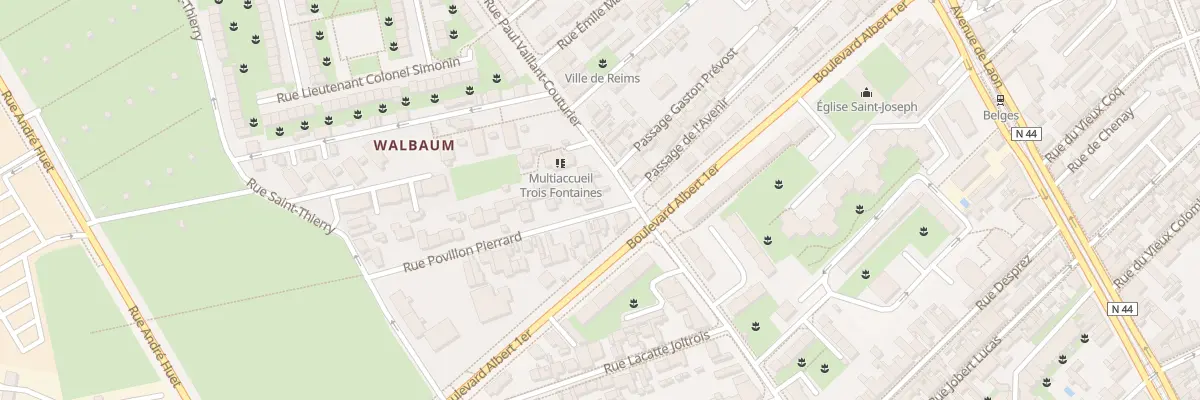Plan du 205 Rue P Vaillant Couturier à Reims