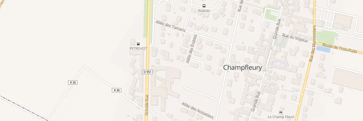 Plan du 8 All des Erables à Champfleury