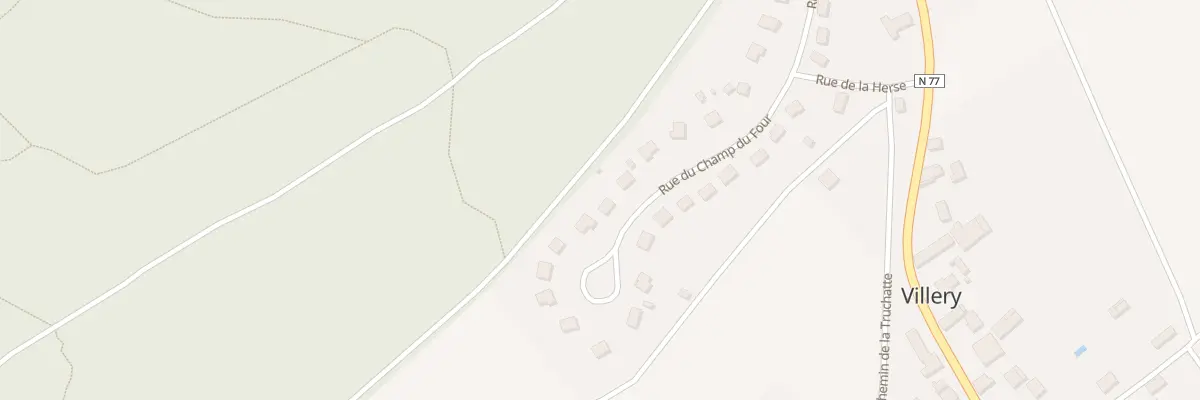 Plan du 22 Rue du Champ du Four à Villery