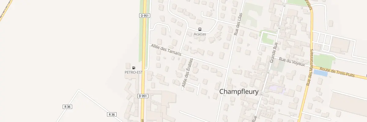 Plan du 2 All des Erables à Champfleury