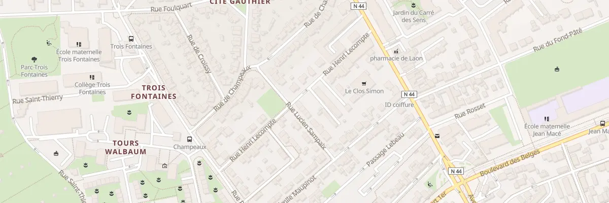 Plan du 16 Rue Lucien Sampaix à Reims