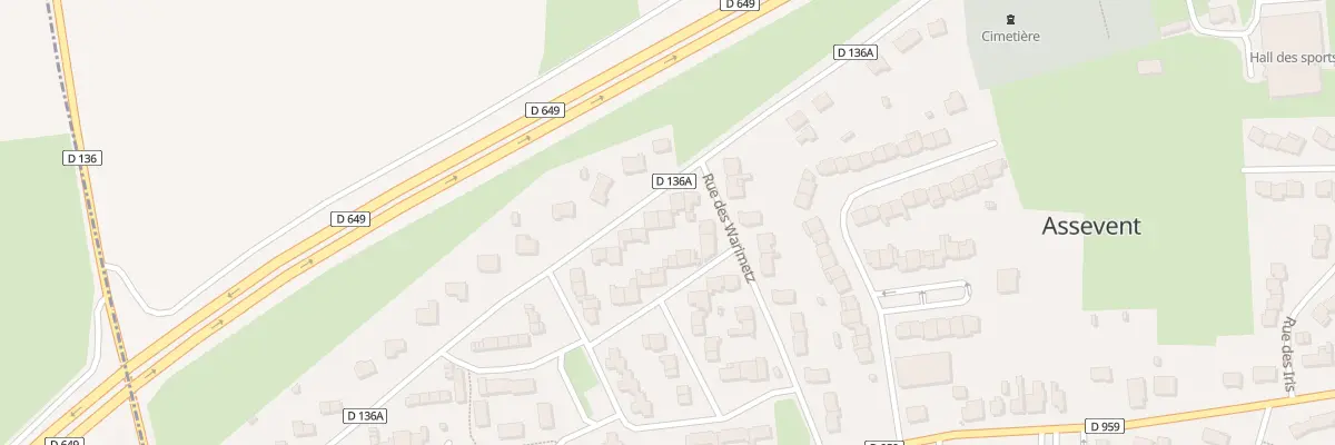 Plan du 122 Rue du Maréchal Delattre à Assevent