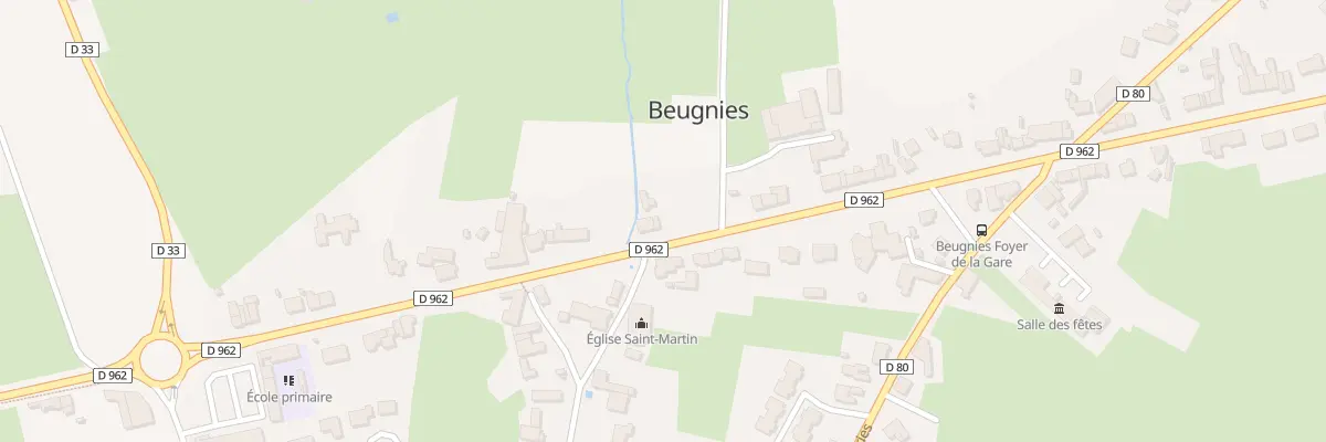 Plan du 67 N Rte Nationale à Beugnies