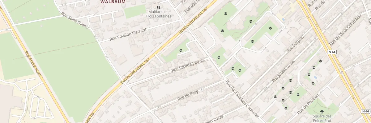 Plan du 6 Rue Lacatte Joltrois à Reims