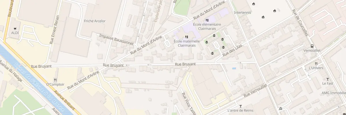 Plan du 26 Rue Bruyant à Reims