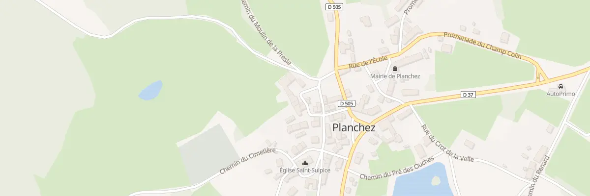 Plan du 3 Le Bourg à Planchez