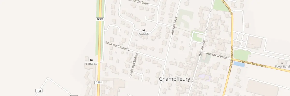 Plan du 4 All des Tamaris à Champfleury