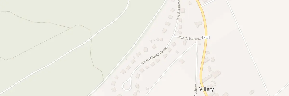 Plan du 16 Rue du Champ du Four à Villery