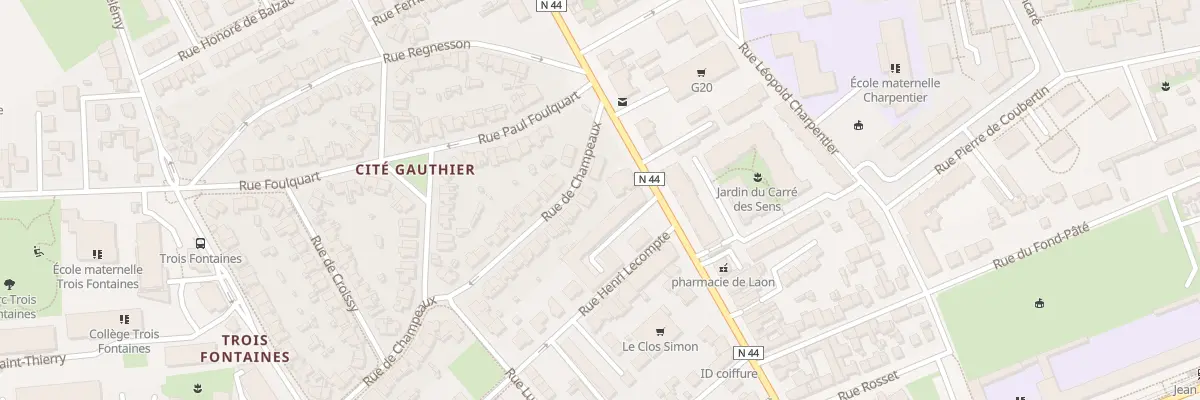 Plan du 1 Rue de Champeaux à Reims