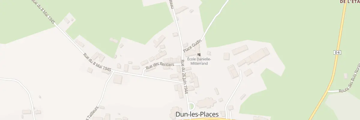 Plan du 2 Rue du 26 Juin à Dun-les-Places