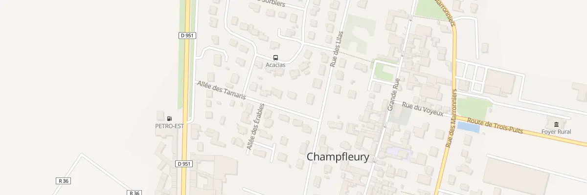 Plan du 2 All des Tamaris à Champfleury