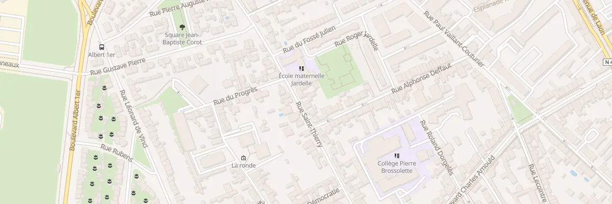 Plan du 92 Rue Saint-Thierry à Reims