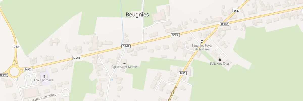 Plan du 46 N Rte Nationale à Beugnies