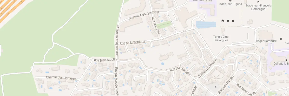 Plan du 10 Rue de la Bohème à Baillargues