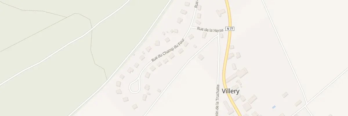 Plan du 15B Rue du Champ du Four à Villery