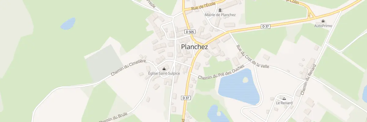 Plan du 25 Le Bourg à Planchez