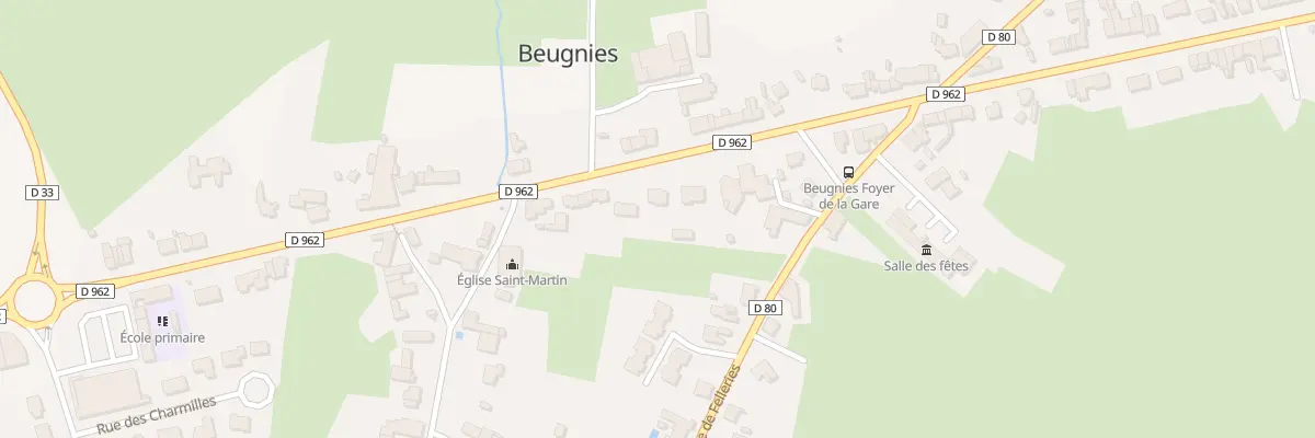 Plan du 44B N Rte Nationale à Beugnies