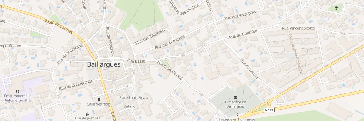Plan du 70 Rue du Controle à Baillargues
