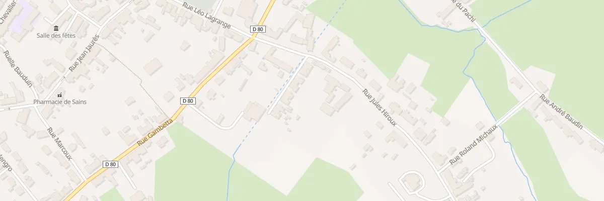 Plan du 24 Rue Jules Hiroux à Sains-du-Nord