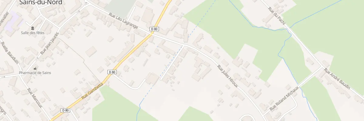Plan du 16 Rue Jules Hiroux à Sains-du-Nord