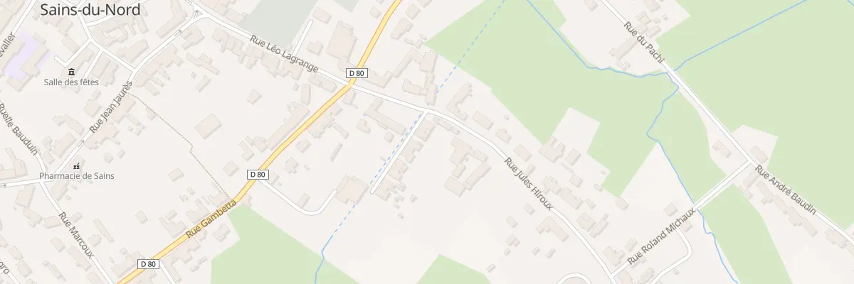 Plan du 14 Rue Jules Hiroux à Sains-du-Nord