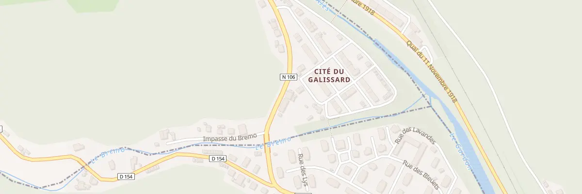 Plan du 76 Le Galissard à Branoux-les-Taillades