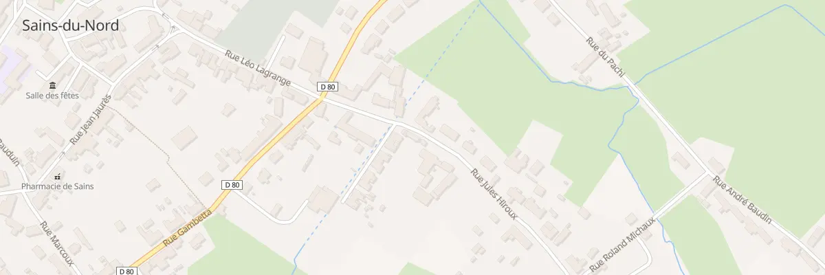 Plan du 40 Rue Jules Hiroux à Sains-du-Nord