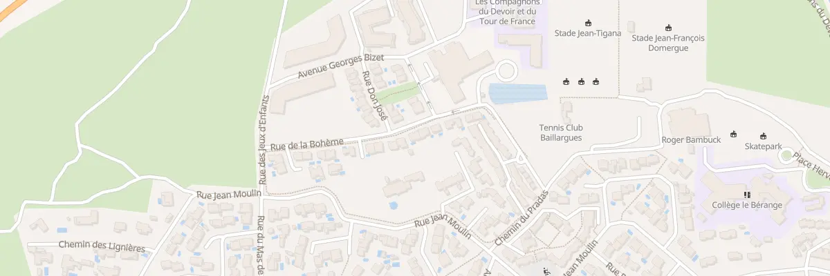 Plan du 20 Rue de la Bohème à Baillargues
