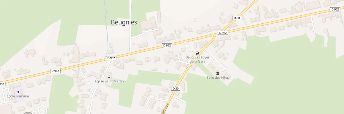 Plan du 42 N Rte Nationale à Beugnies